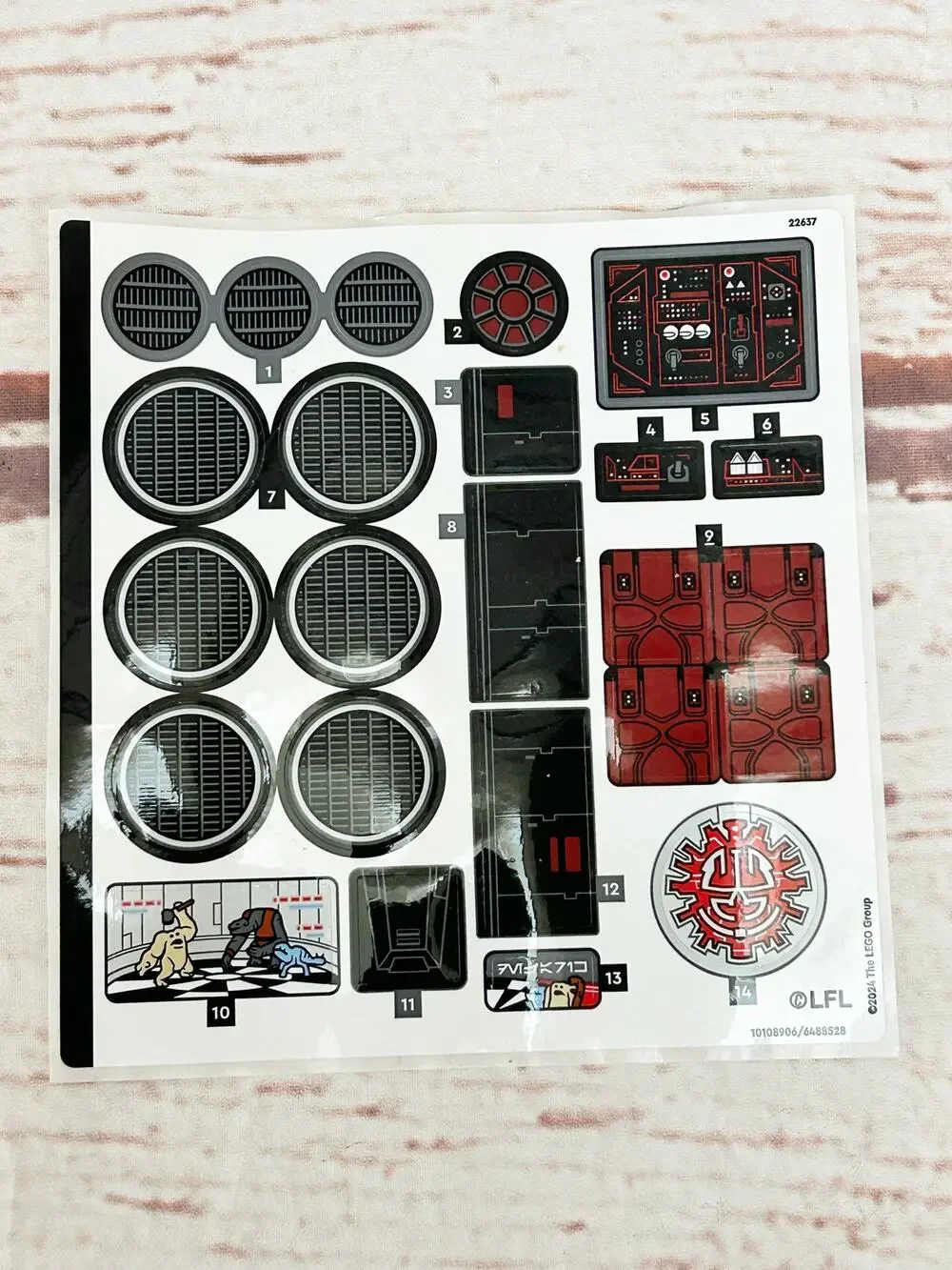 LEGO Star Wars The Dark Falcon 75389 Unused Sticker Sheet Decals Part 6488528